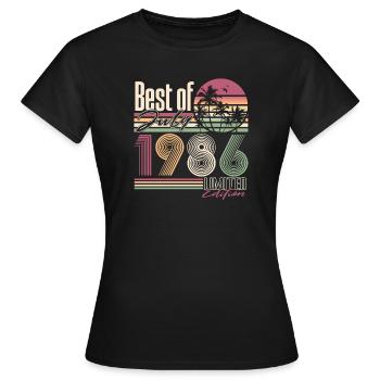 Juli 1986 Vintage Geburtstag Geschenk Retro - Frauen T-Shirt - Schwarz - Vorne - AI Model Female 172 dark (172cm)