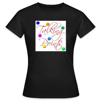 Points de discussion - T-shirt Femme - noir - Devant - AI Model Female 172 dark (172cm)