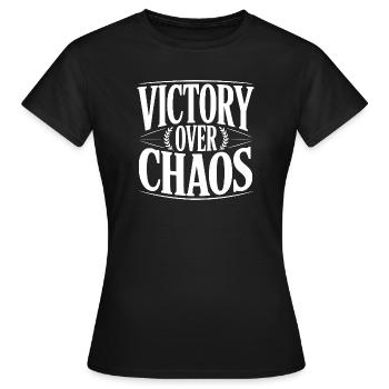 Victoire sur le chaos - T-shirt Femme - noir - Devant - AI Model Female 172 dark (172cm)