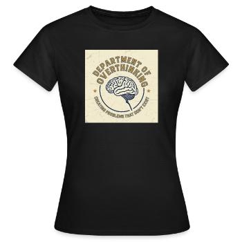 T-shirt du département de la surpensée - Vintage - T-shirt Femme - noir - Devant - AI Model Female 172 dark (172cm)