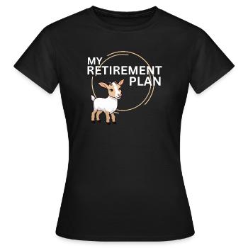 Plan de retraite des chèvres : cadeau amusant pour l’éleveur de chèvres - T-shirt Femme - noir - Devant - AI Model Female 172 dark (172cm)