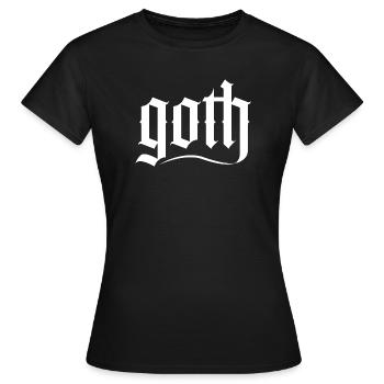 Blason monogramme en écriture gothique - T-shirt Femme - noir - Devant - AI Model Female 172 dark (172cm)