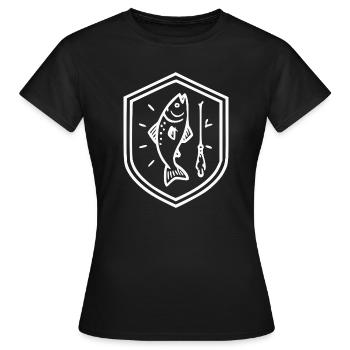 Pêche au poisson Pêche Pêche Pêcheur Cadeau - T-shirt Femme - noir - Devant - AI Model Female 172 dark (172cm)