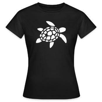 Meeresschildkröte Schildkröte weiß Geschenk Urlaub - Frauen T-Shirt - Schwarz - Vorne - AI Model Female 172 dark (172cm)