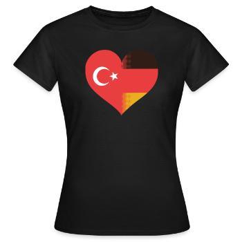 Deutsch Türkei - Frauen T-Shirt - Schwarz - Vorne - AI Model Female 172 dark (172cm)