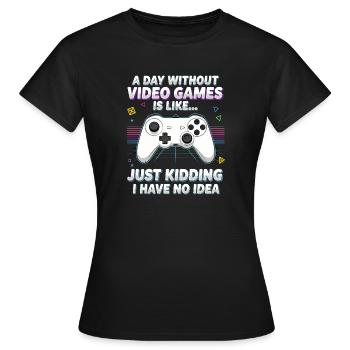 Jeu - T-shirt Femme - noir - Devant - AI Model Female 172 dark (172cm)