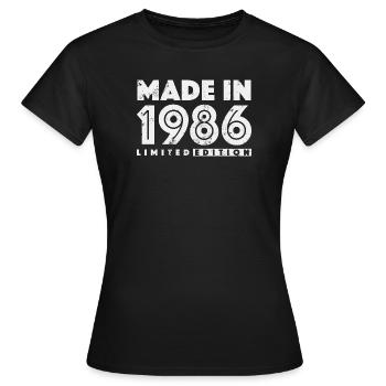 1986 geboren Geburtstag Vintage Retro Geschenk - Frauen T-Shirt - Schwarz - Vorne - AI Model Female 172 dark (172cm)