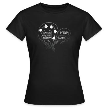 Giftige Weiße Schönheit – Maiglöckchen - Frauen T-Shirt - Schwarz - Vorne - AI Model Female 172 dark (172cm)