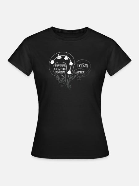 Giftige Weiße Schönheit – Maiglöckchen - Frauen T-Shirt - Schwarz