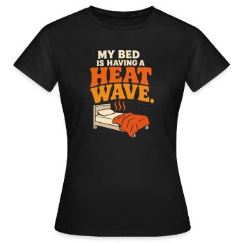 Menopause Night Sweats Hot Flash Humor Gift - Women's T-Shirt - black - Front - AI Model Female 172 dark (172cm)