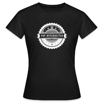 Top Mitarbeiter Abzeichen - Frauen T-Shirt - Schwarz - Vorne - AI Model Female 172 dark (172cm)