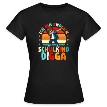 Start of school 2026 School enrollment for young girls daycare center - Women's T-Shirt - black - Front - AI Model Female 172 dark (172cm)
