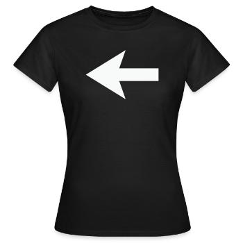 Flèche - T-shirt Femme - noir - Devant - AI Model Female 172 dark (172cm)
