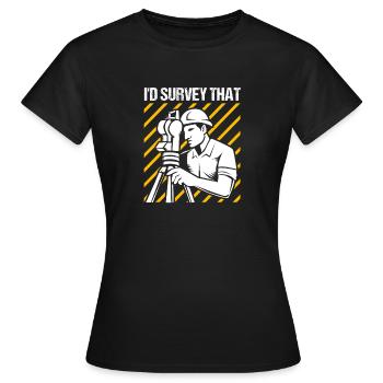 Géomètre - T-shirt Femme - noir - Devant - AI Model Female 172 dark (172cm)
