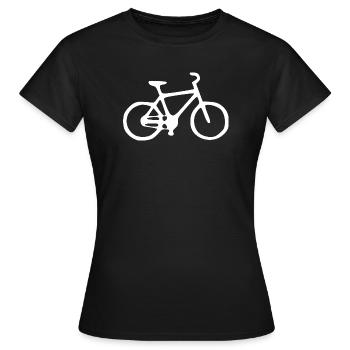 Vélo blanc cadeau cycliste - T-shirt Femme - noir - Devant - AI Model Female 172 dark (172cm)