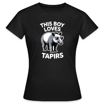 Dictons de tapir Tapir Drôle de cadeau de tapir - T-shirt Femme - noir - Devant - AI Model Female 172 dark (172cm)