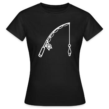 Pêche Pêche blanche Pêche Pêche Cadeau - T-shirt Femme - noir - Devant - AI Model Female 172 dark (172cm)