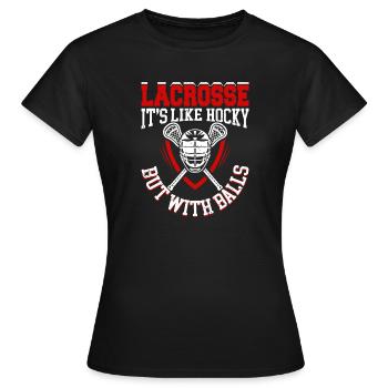 Jeu d’humour de crosse - T-shirt Femme - noir - Devant - AI Model Female 172 dark (172cm)