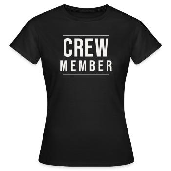 Un membre d’équipe de frappe Événement du personnel de l’équipe Modern Schmal - T-shirt Femme - noir - Devant - AI Model Female 172 dark (172cm)