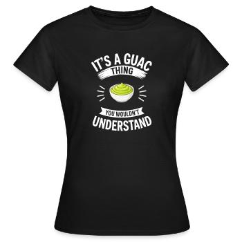 Cadeaux de trempette de guacamole - T-shirt Femme - noir - Devant - AI Model Female 172 dark (172cm)