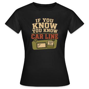 Cadeau de la ligne de pickup de l’école de mode de survie de la ligne de voitures - T-shirt Femme - noir - Devant - AI Model Female 172 dark (172cm)