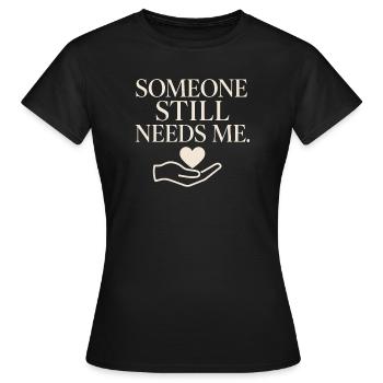Aidant Familial Travailleur - T-shirt Femme - noir - Devant - AI Model Female 172 dark (172cm)
