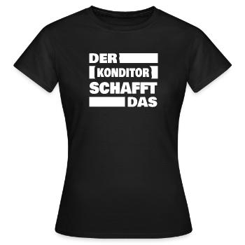 Beruf Konditor - Frauen T-Shirt - Schwarz - Vorne - AI Model Female 172 dark (172cm)