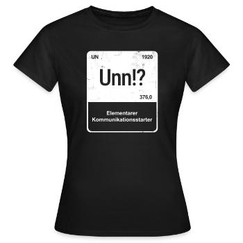 Unn!? - Saarländisch für Profis!  - Frauen T-Shirt - Schwarz - Vorne - AI Model Female 172 dark (172cm)