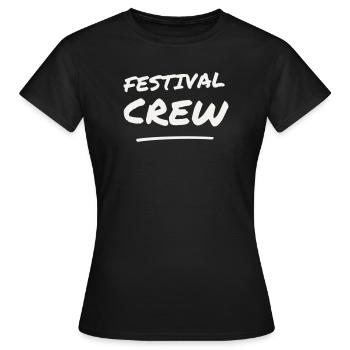 Festival Crew Brush Lettering Team Staff Event - Women's T-Shirt - black - Front - AI Model Female 172 dark (172cm)