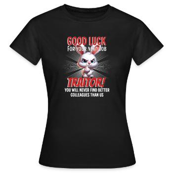 Funny Farewell Coworker - Women's T-Shirt - black - Front - AI Model Female 172 dark (172cm)