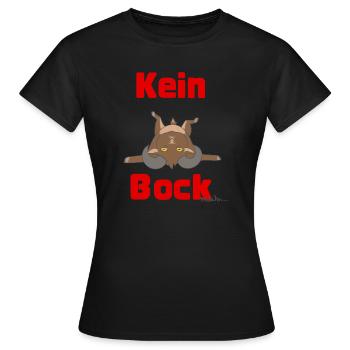 Kein Bock Ziegenhumor Print - Frauen T-Shirt - Schwarz - Vorne - AI Model Female 172 dark (172cm)