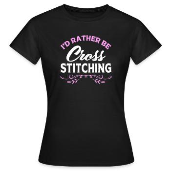 Croix - T-shirt Femme - noir - Devant - AI Model Female 172 dark (172cm)