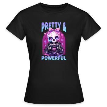 Pastel Goth Soft Goth Gaming Gamer - Women's T-Shirt - black - Front - AI Model Female 172 dark (172cm)