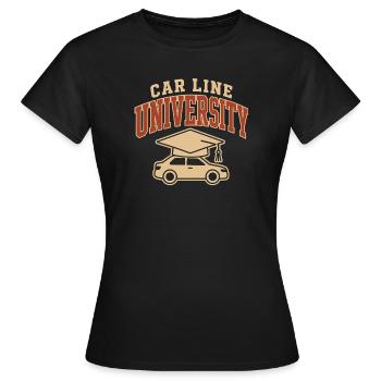 Cadeau de la ligne de pickup de l’école de mode de survie de la ligne de voitures - T-shirt Femme - noir - Devant - AI Model Female 172 dark (172cm)
