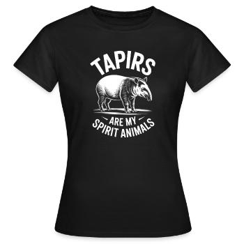 Dictons de tapir Tapir Drôle de cadeau de tapir - T-shirt Femme - noir - Devant - AI Model Female 172 dark (172cm)