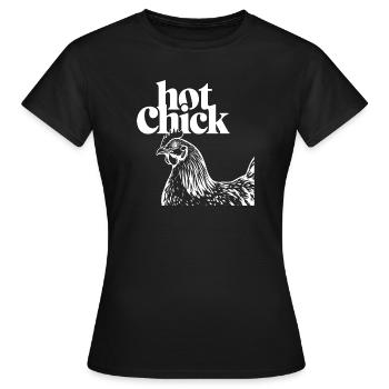 Hot Chick Retro Print - Women's T-Shirt - black - Front - AI Model Female 172 dark (172cm)