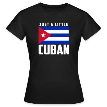 Juste un peu de drapeau cubain, de la fierté cubaine - T-shirt Femme - noir - Devant - AI Model Female 172 dark (172cm)