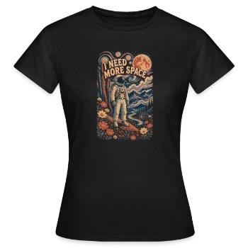 J’ai besoin de plus d’espace - T-shirt Femme - noir - Devant - AI Model Female 172 dark (172cm)