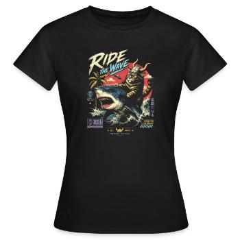 Rider of the Tide Cat - Women's T-Shirt - black - Front - AI Model Female 172 dark (172cm)