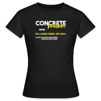 Concrete Concrete Paver Concrete Mixer - Women's T-Shirt - black - Front - AI Model Female 172 dark (172cm)