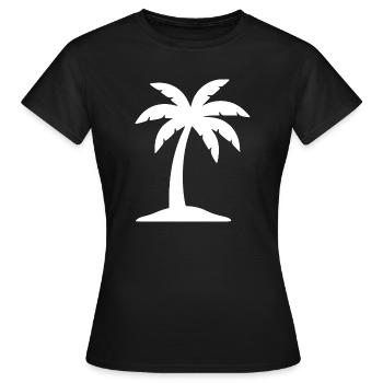 Palme Sommer Strand Urlaub Meer Reise Geschenk - Frauen T-Shirt - Schwarz - Vorne - AI Model Female 172 dark (172cm)