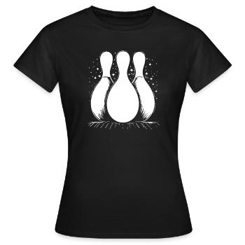 Quilles de bowling - T-shirt Femme - noir - Devant - AI Model Female 172 dark (172cm)