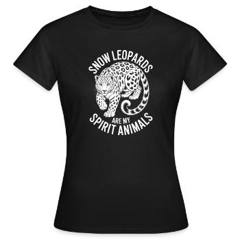 Snow Leopard Sayings Cute Snow Leopard Gift - Women's T-Shirt - black - Front - AI Model Female 172 dark (172cm)