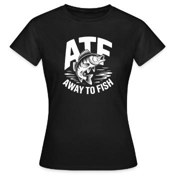 ATF – À la pêche - T-shirt Femme - noir - Devant - AI Model Female 172 dark (172cm)
