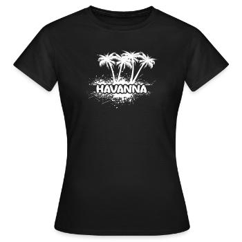 La Havane - T-shirt Femme - noir - Devant - AI Model Female 172 dark (172cm)