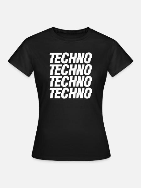 Techno-Musik-Logo - Frauen T-Shirt - Schwarz