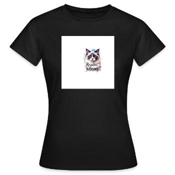 Ragdoll Maman Amour des Chats - T-shirt Femme - noir - Devant - AI Model Female 172 dark (172cm)