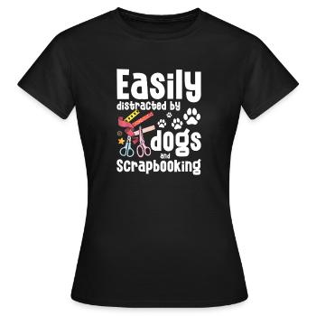 Chiens et albums de repas - T-shirt Femme - noir - Devant - AI Model Female 172 dark (172cm)
