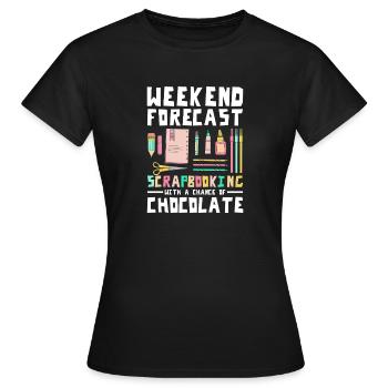 Week-end de scrapbooking - T-shirt Femme - noir - Devant - AI Model Female 172 dark (172cm)