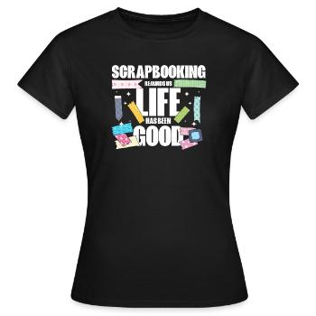 Souvenirs de scrapbooking - T-shirt Femme - noir - Devant - AI Model Female 172 dark (172cm)